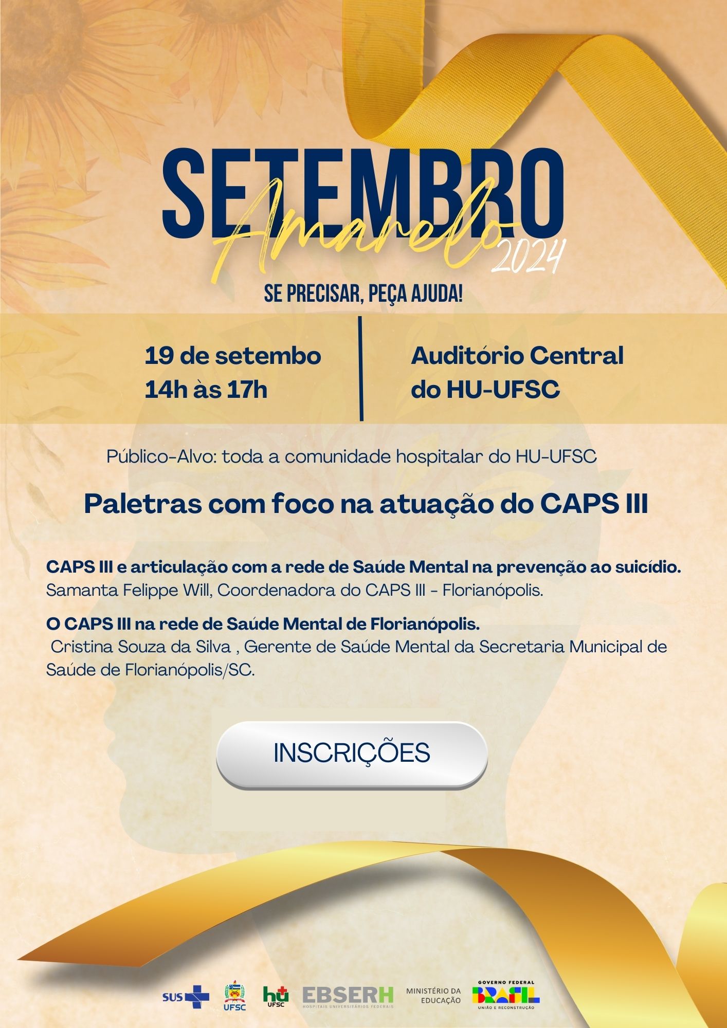 Setembro Amarelo - HU/UFSC-Ebseh 2024